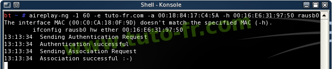 aireplay-ng fake authentication