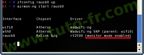 airmon-ng start rausb0