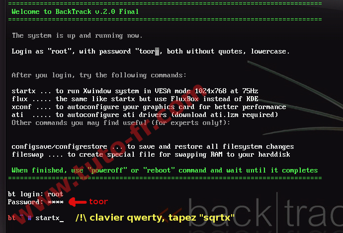 login backtrack 2